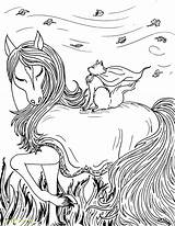 Coloring Fantasy Pages Horse Printable Kids Horses Creatures Cat Pretty Wild Adults Print Awesome Beautiful Adult Coloring4free Christmas Color Bestcoloringpagesforkids sketch template