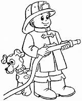 Firefighter Coloring Printable Pages Getdrawings sketch template