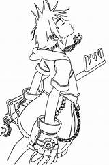 Heartless Sora Keyblade sketch template