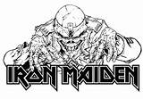 Iron Maiden Eddie Pages Colouring Visit Head Skull sketch template