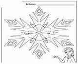 Coloring Pages Elsa Snowflake Frozen Online sketch template