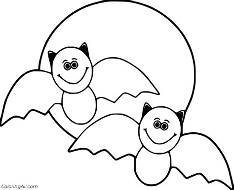 printable halloween bat coloring pages  vector format easy