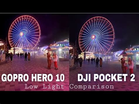 gopro hero  black  dji pocket   light comparison  uhd fps youtube