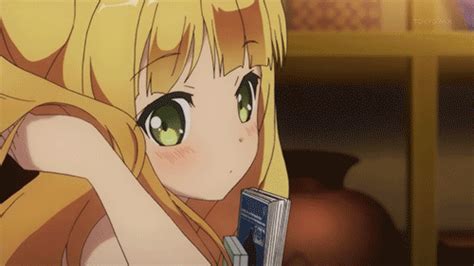 safebooru animated animated azuki azusa blonde hair blush closed eyes green eyes hentai