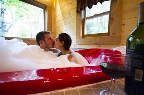 Red Heart Shaped Tubs Attracting Couples To W Va Cabins