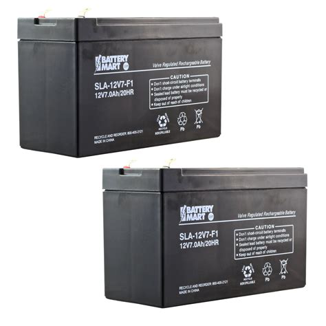 [2 Pack] 12 Volt 7 Ah Sealed Lead Acid Rechargeable Battery F1