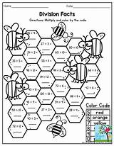 Division Color Facts Worksheets Math Grade Coloring Multiplication Multiply Code Fun Worksheet Divisiones 3rd Activities Teaching Numbers Colorear Matematicas Actividades sketch template