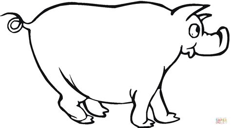 funny pig coloring page  printable coloring pages