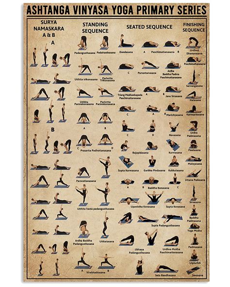 ashtanga yoga primary series postures chart kayaworkoutco
