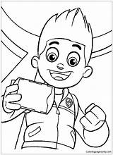 Paw Ryder Pages Patrol Boy Coloring Color Kids sketch template