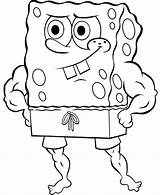 Spongebob Squarepants Esponja Muscular sketch template