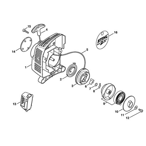 stihl mm     multi tool engine mm     parts diagram rewind