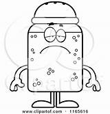Shaker Mascot Salt Depressed Clipart Cartoon Cory Thoman Vector Outlined Coloring Royalty Surprised sketch template