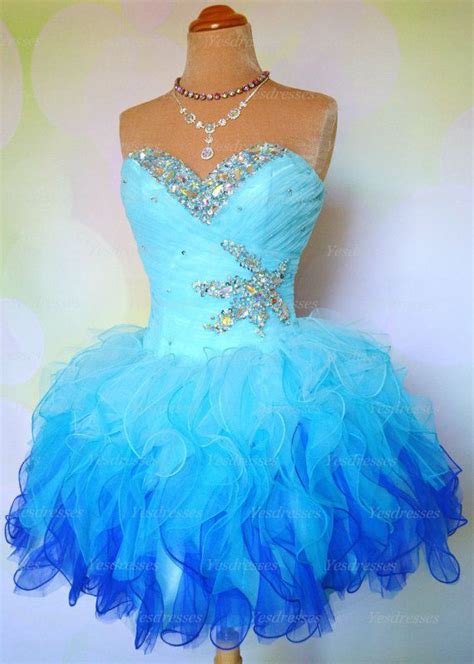 Short Prom Dress Blue Prom Dress Unique Prom Dress