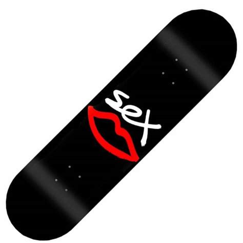 sex skateboards logo black skateboard deck 8 25