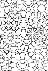 Murakami Coloriage Takashi Coloriages Bloemen Volwassenen Kleurplaten Adultes Dessin Fleur Relaxation Relajante Imprimer Colorier Adults Japonais Visiter Antiestrés Narcisses Bordar sketch template
