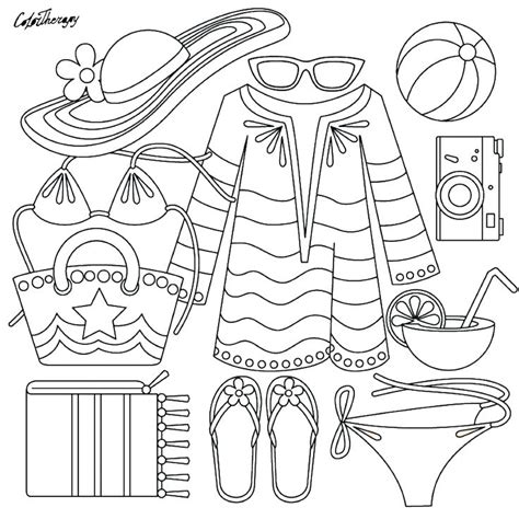 summer clothes coloring pages  getcoloringscom  printable