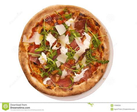 verse pizza stock afbeelding image  olijf koken dineer