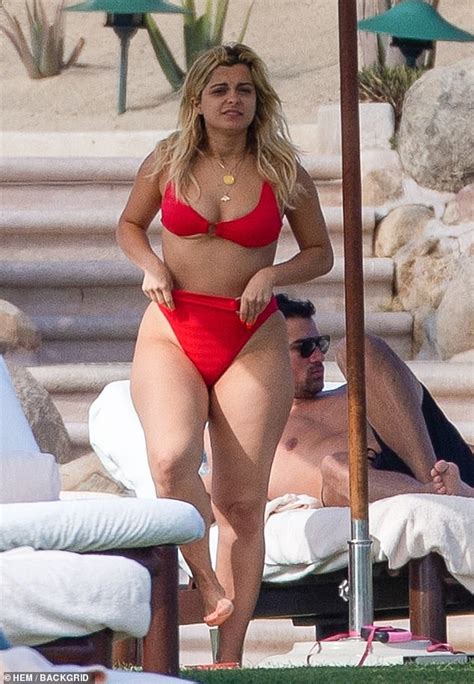 Bebe Rexha Stuns In Stylish Red Bikini As She Soaks Up Some Sun With