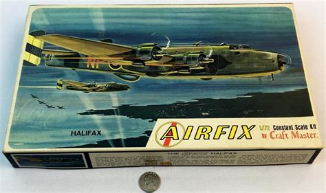 lot vintage  handley page  halifax  scale airfix craft master model kit unbuilt