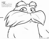 Lorax Coloring Pages Seuss Dr Line Cool Printable Kids sketch template