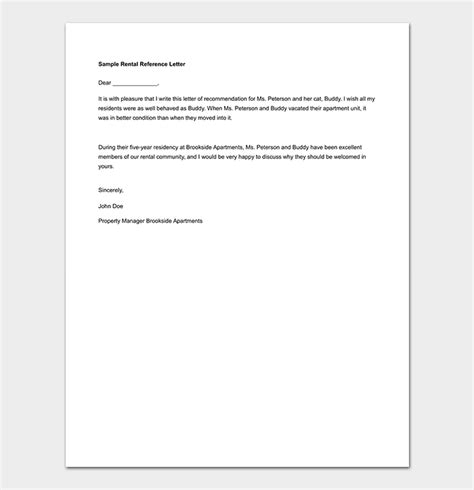 employment reference  renting template prntbl