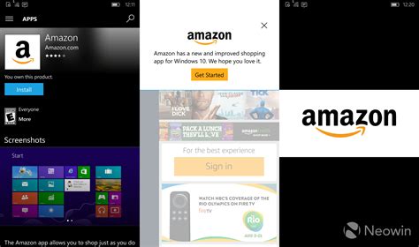 amazons  app shows   windows  mobile neowin