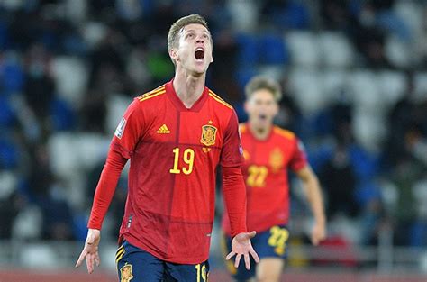 olmo rescues spain  world cup qualifying danes  statement sport
