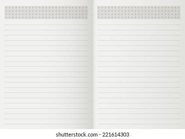 spread lined sheet paper pattern stock vector royalty