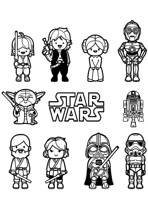 coloring pages coloring pages  children star wars