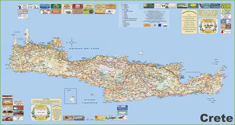 crete tourist map