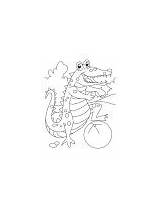 Coloring Alligator Live Pages Motto Let Playing Football sketch template