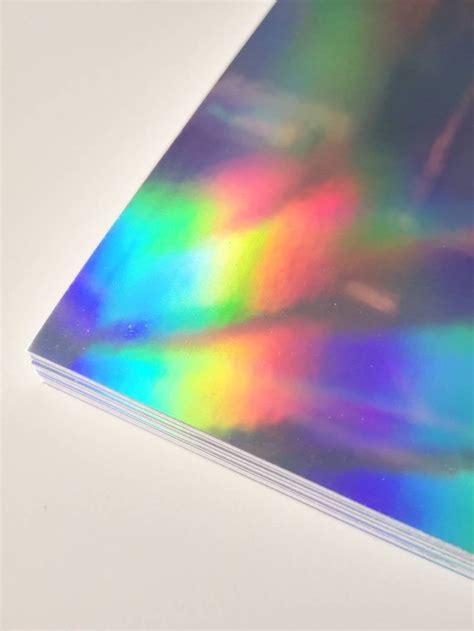 a4 inkjet printable holographic sticker 5 sheets etsy in