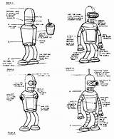 Futurama Coloring Kids Pages Characters sketch template