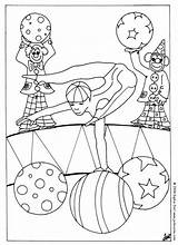 Circus Coloring Acrobat Pages Color Print Hellokids Kids Online Characters sketch template