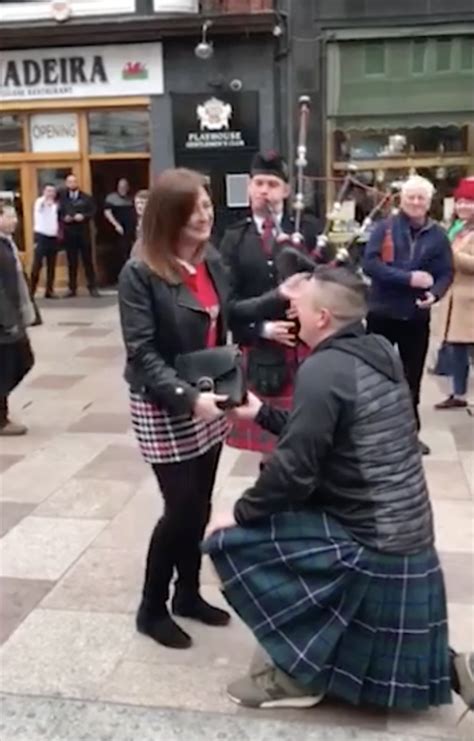 Adorable Moment Scotsman Proposes To Welsh Girlfriend At Wales V