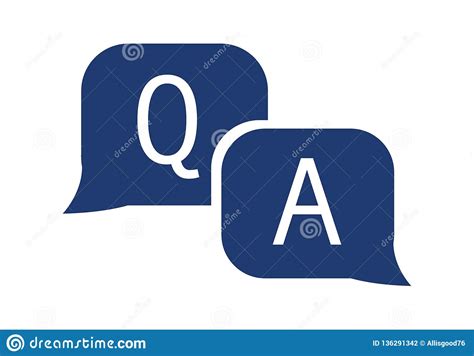 Question And Answer Icon In Flat Style Discussion Speech