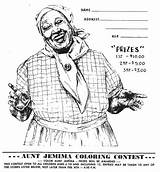 Aunt Coloring Jemima Contest Newspaper sketch template