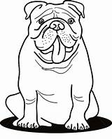 Bulldog Coloring Pages Printable English Kids Print Funny Dog Getcolorings Getdrawings Template Button Using sketch template