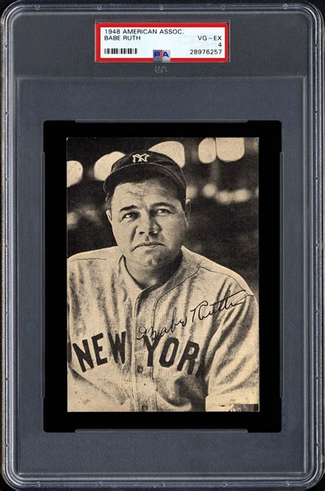 1948 American Association Babe Ruth Baseball Cards Psa