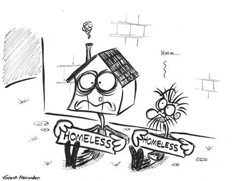 Vincent Alexander Cartoons Homeless Head