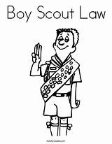 Scout Coloring Law Pages Boy Scouts Cub America People Printable Book Across Read Twistynoodle Salute Noodle Clip Twisty Colouring Cubs sketch template