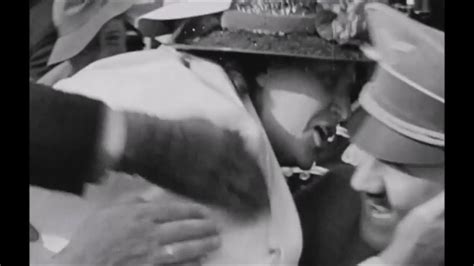 incredible moment american woman kisses shy adolf hitler who reacted