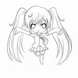 Coloring Chibi Pages Anime Printable Popular Kids sketch template