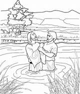 Coloring Baptism Pages Jesus Lds Children Printable Popular sketch template