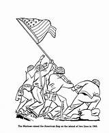 Coloring Forces Armed Pages Sheets Jima Iwo Flag War Printable Memorial Color American Print Symbols Patriotic Sheet Raising Ii Veterans sketch template