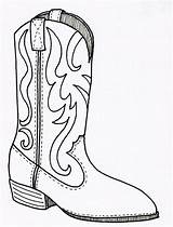 Coloring Cowboy Boots Comments sketch template