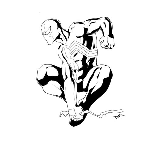 spiderman black suit coloring pages  getcoloringscom