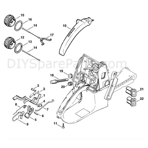 stihl ms  chainsaw ms parts diagram throttle control