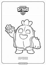 Brawl Stars Spike Coloring Pages Printable Whatsapp Tweet Email sketch template